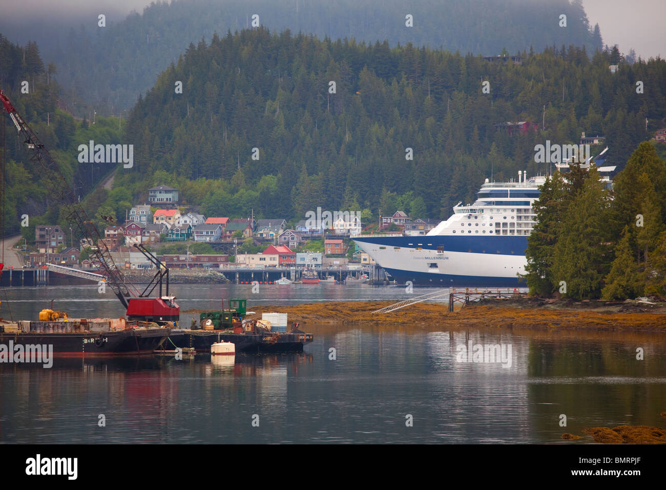 Kreuzfahrtschiff, Ketchikan, Alaska Stockfoto