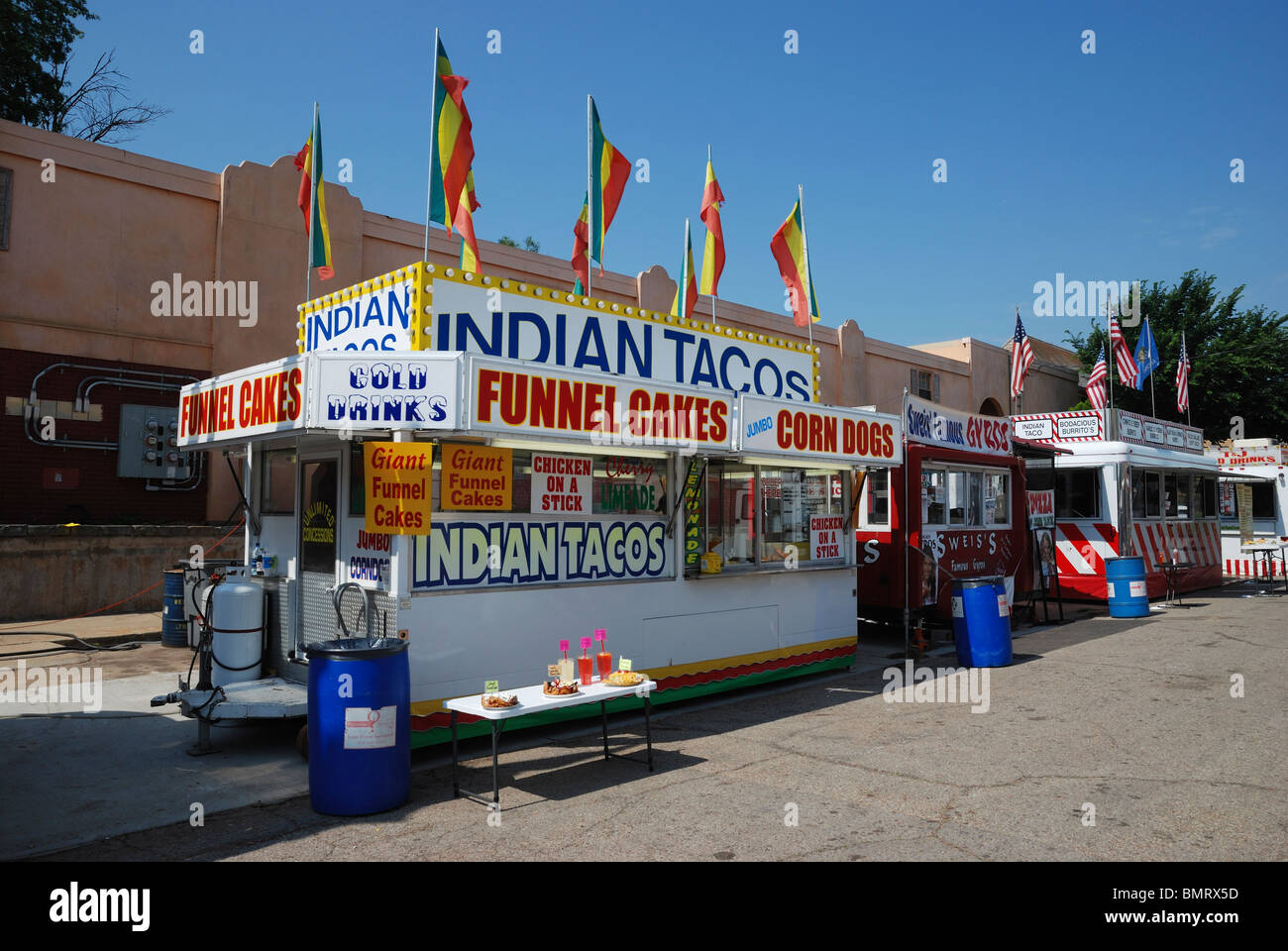 Eine Snack-Bar im Paseo Arts District der Innenstadt von Oklahoma City während des Memorial Day Arts Festival. Stockfoto