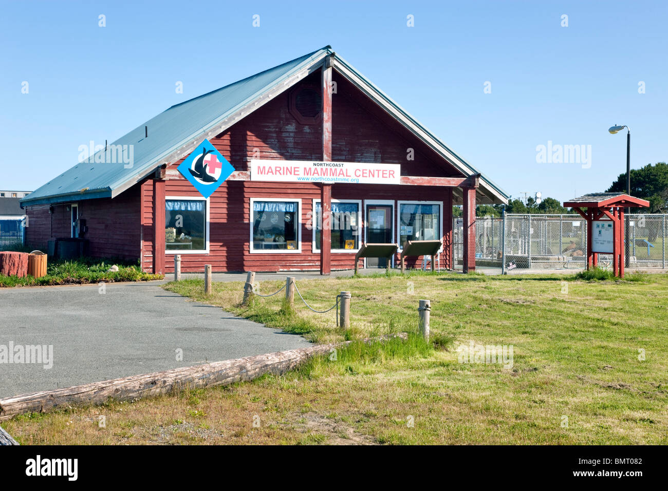 North Coast Marine Mammal Center & Pinniped Geschenk-Shop. Stockfoto