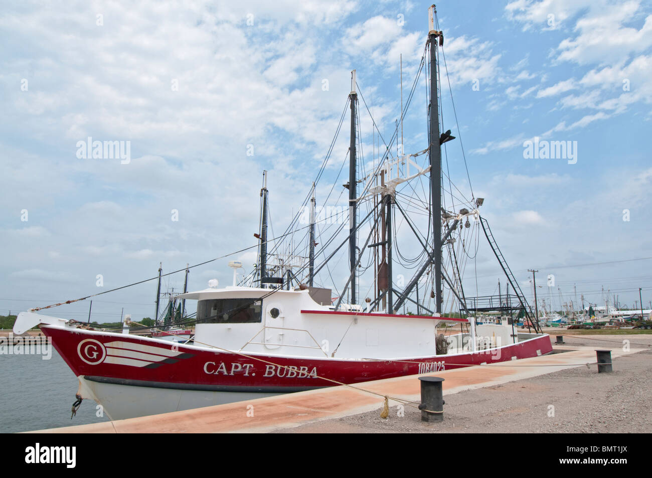 Texas, Port Lavaca Capt Bubba, kommerziellen Fischerboot Stockfoto