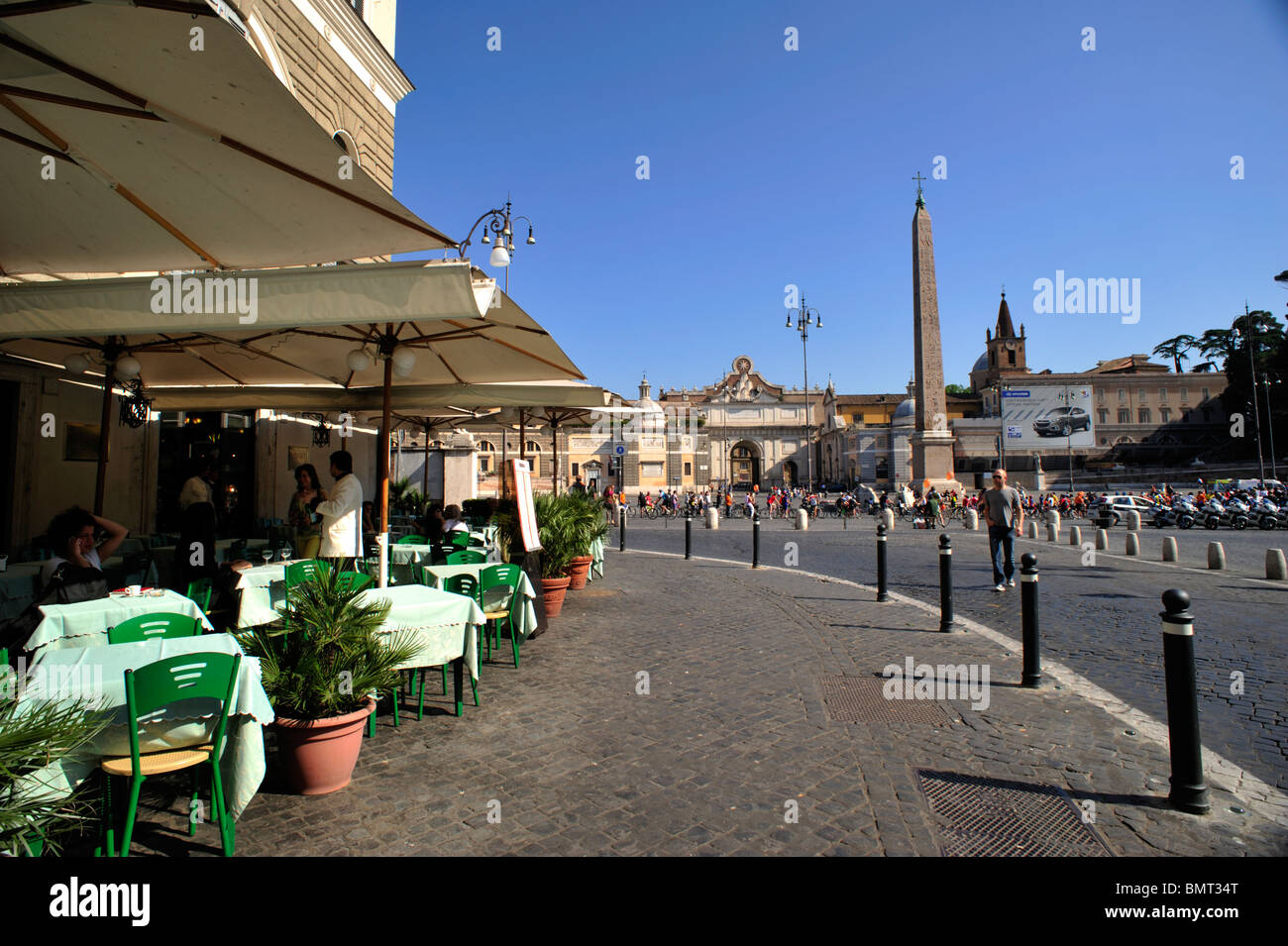 Italien, Rom, Piazza del Popolo, Caffè rosati Stockfoto