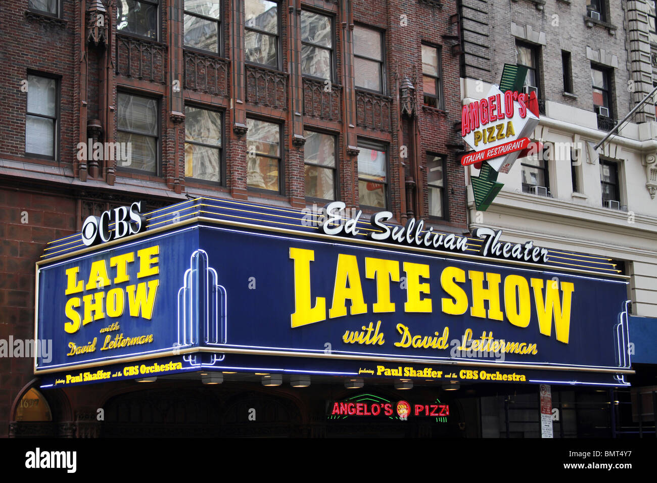 Spätes Erscheinen mit David Letterman Ed Sullivan Theater Stockfoto