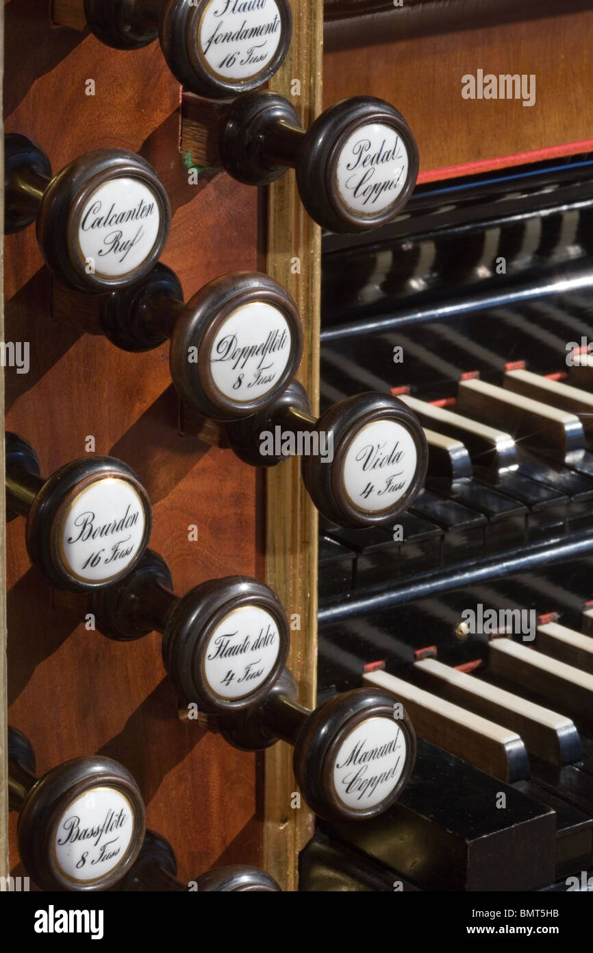 Orgel Keyboard Haltestellen, Wien, Österreich Stockfoto