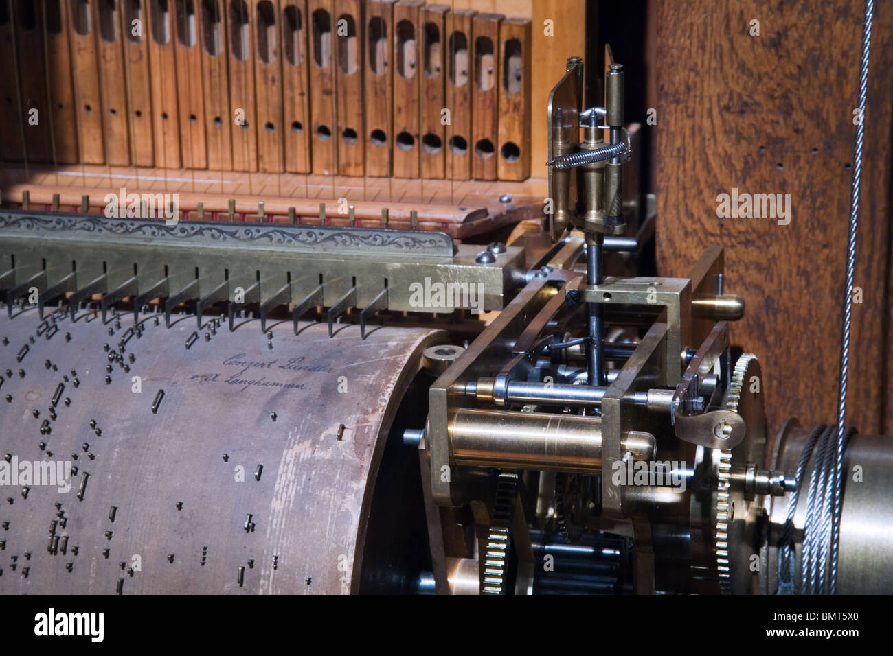 Detail der eine automatische Piano-Roll, Wien, Österreich Stockfoto