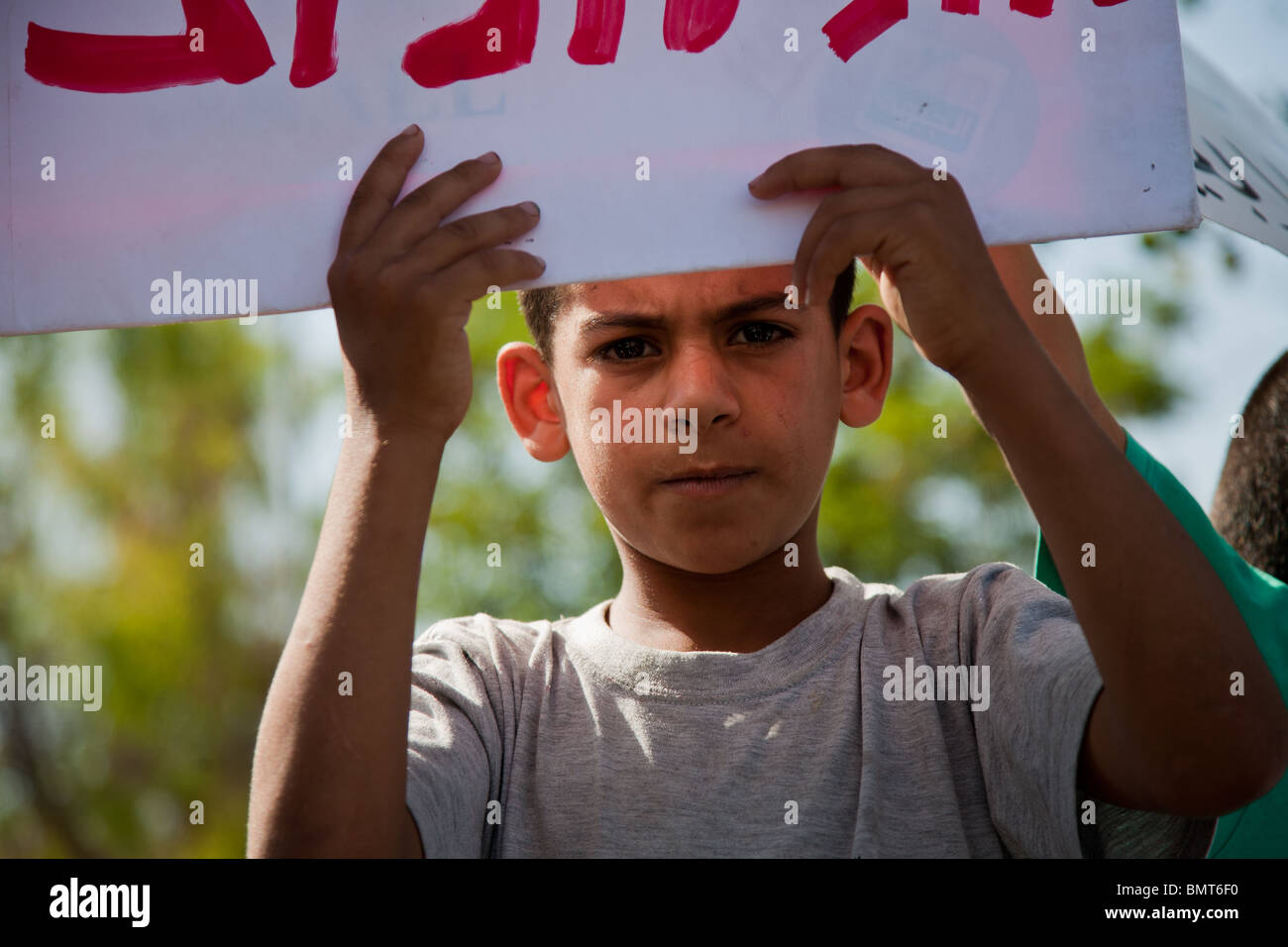 Wöchentliche Demonstration in Ost-Sheikh Jerusalem Jarrah Stockfoto