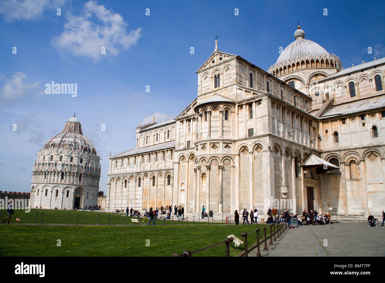 Pisa - Kathedrale Santa Maria Assunta und Johannes Baptisterium Stockfoto
