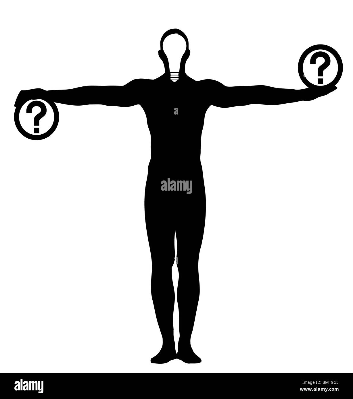 Probleme und Lösung Stockfoto