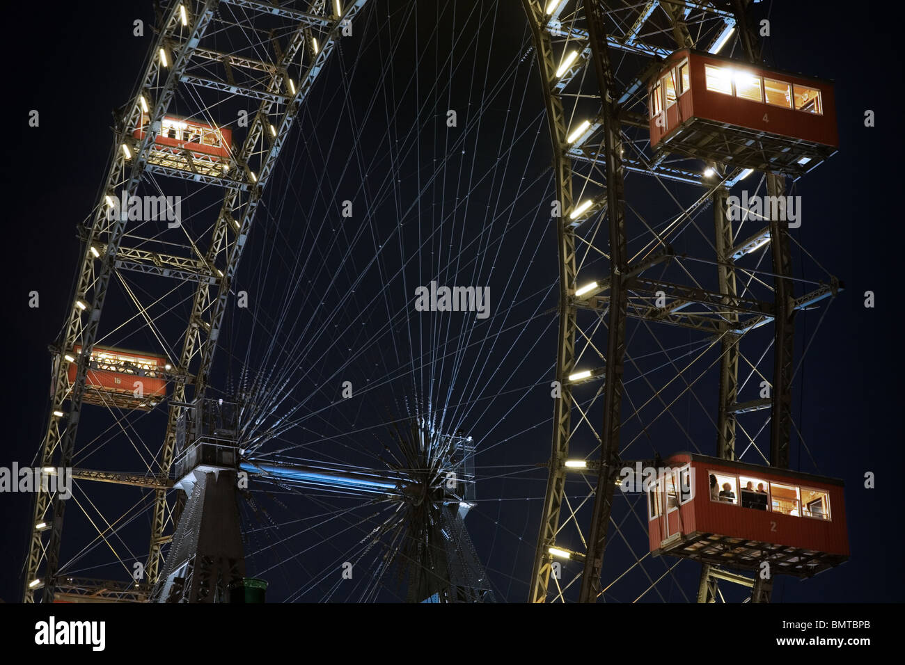 Riesenrad Ferris Wheel Wien, Österreich Stockfoto