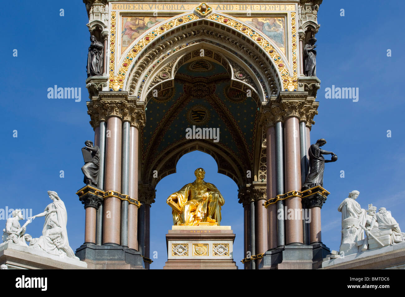 Albert Memorial, Kensington Gardens London, Samstag, 10. April 2010. Stockfoto