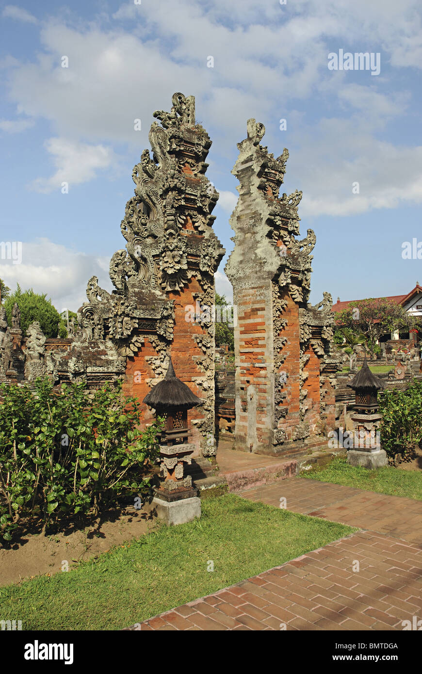 Indonesien-Bali, einer der Eingänge auf Bali Museum. Stockfoto