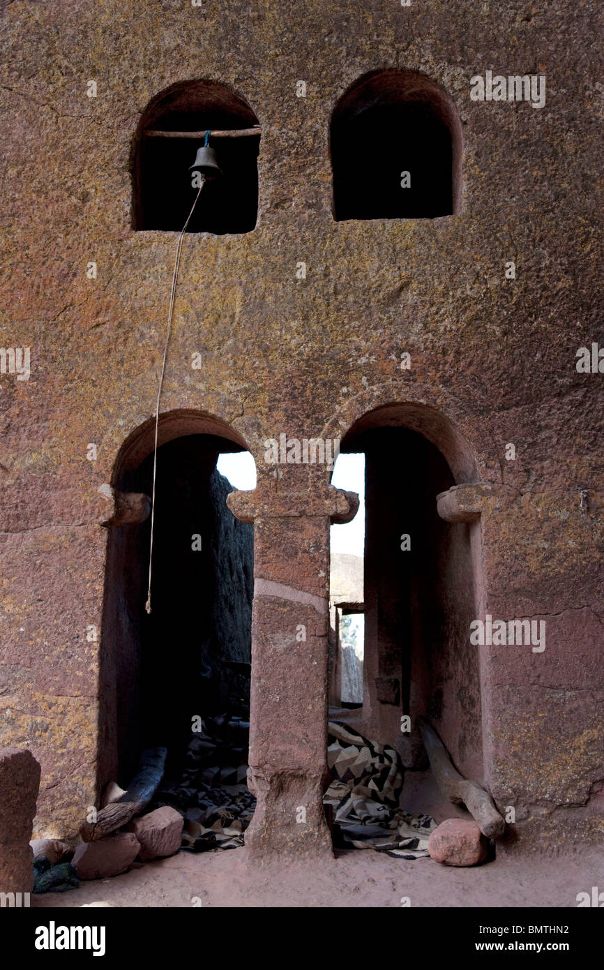 Afrika. Äthiopien. Lalibela. Fels gehauen Kirche Stockfoto