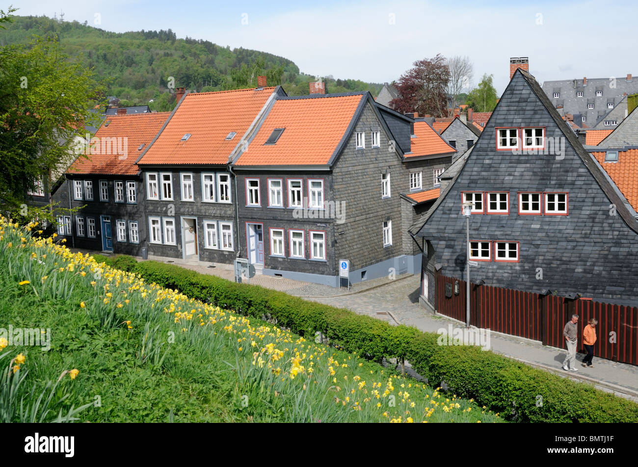 Blick Auf sterben Stadt Goslar, Niedersachsen, Deutschland. -Blick auf die Stadt Goslar, Niedersachsen, Deutschland. Stockfoto