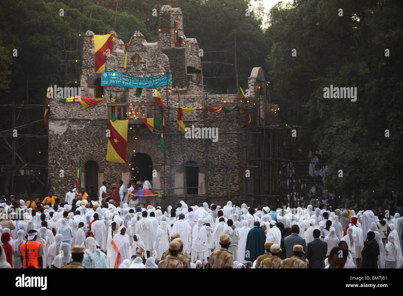 Afrika. Äthiopien. Gonder. Timkat fest. Stockfoto