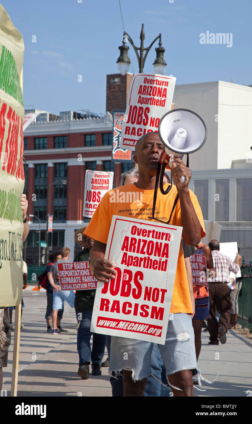 Protest gegen Arizonas Einwanderungsgesetz Stockfoto