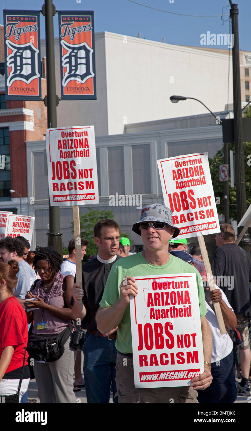 Protest gegen Arizonas Einwanderungsgesetz Stockfoto