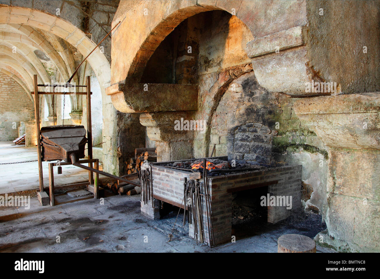 FONTENAY ABTEI MONTBARD, BURGUND FRANKREICH Stockfoto