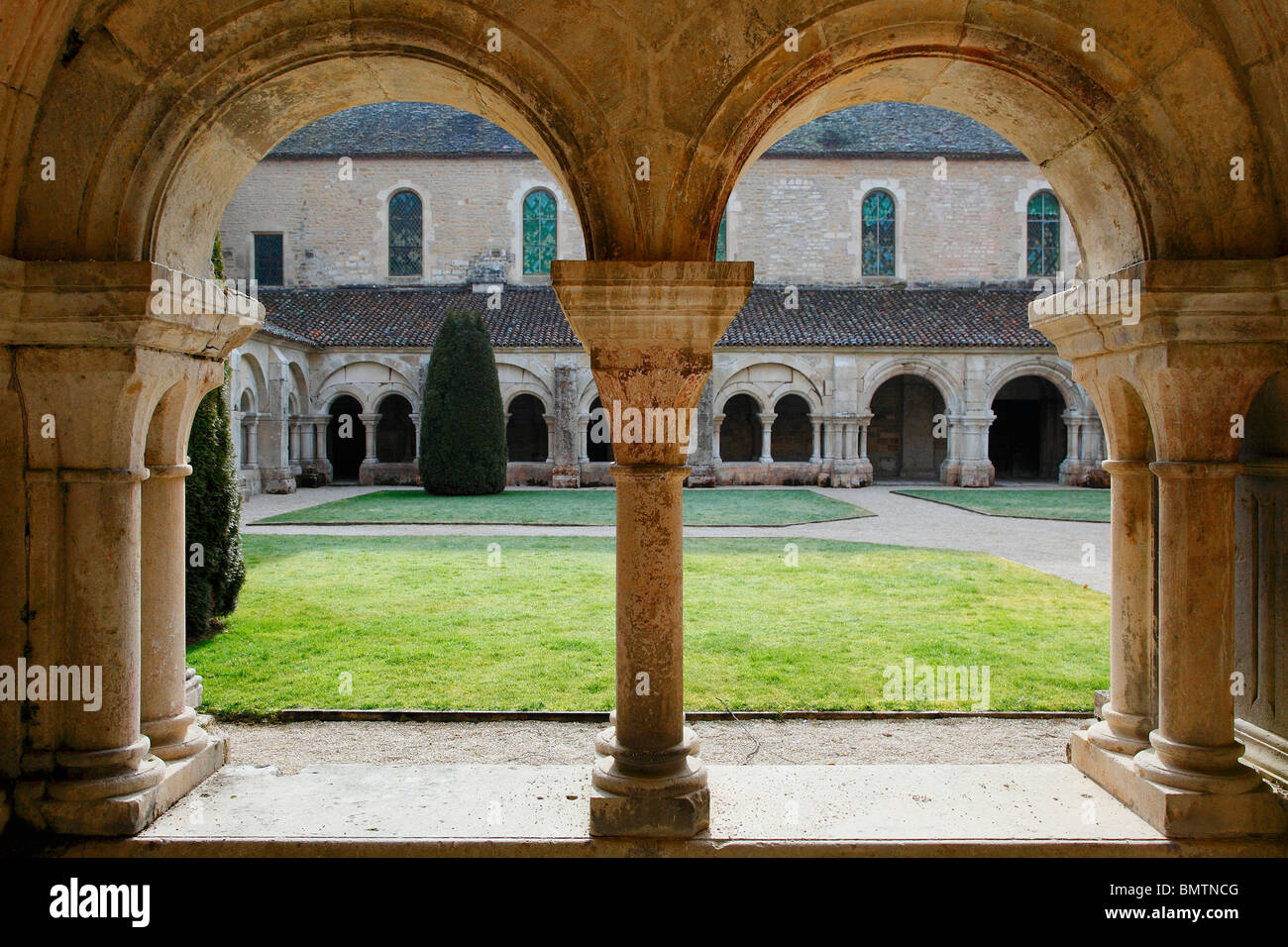 FONTENAY ABTEI MONTBARD, BURGUND FRANKREICH Stockfoto