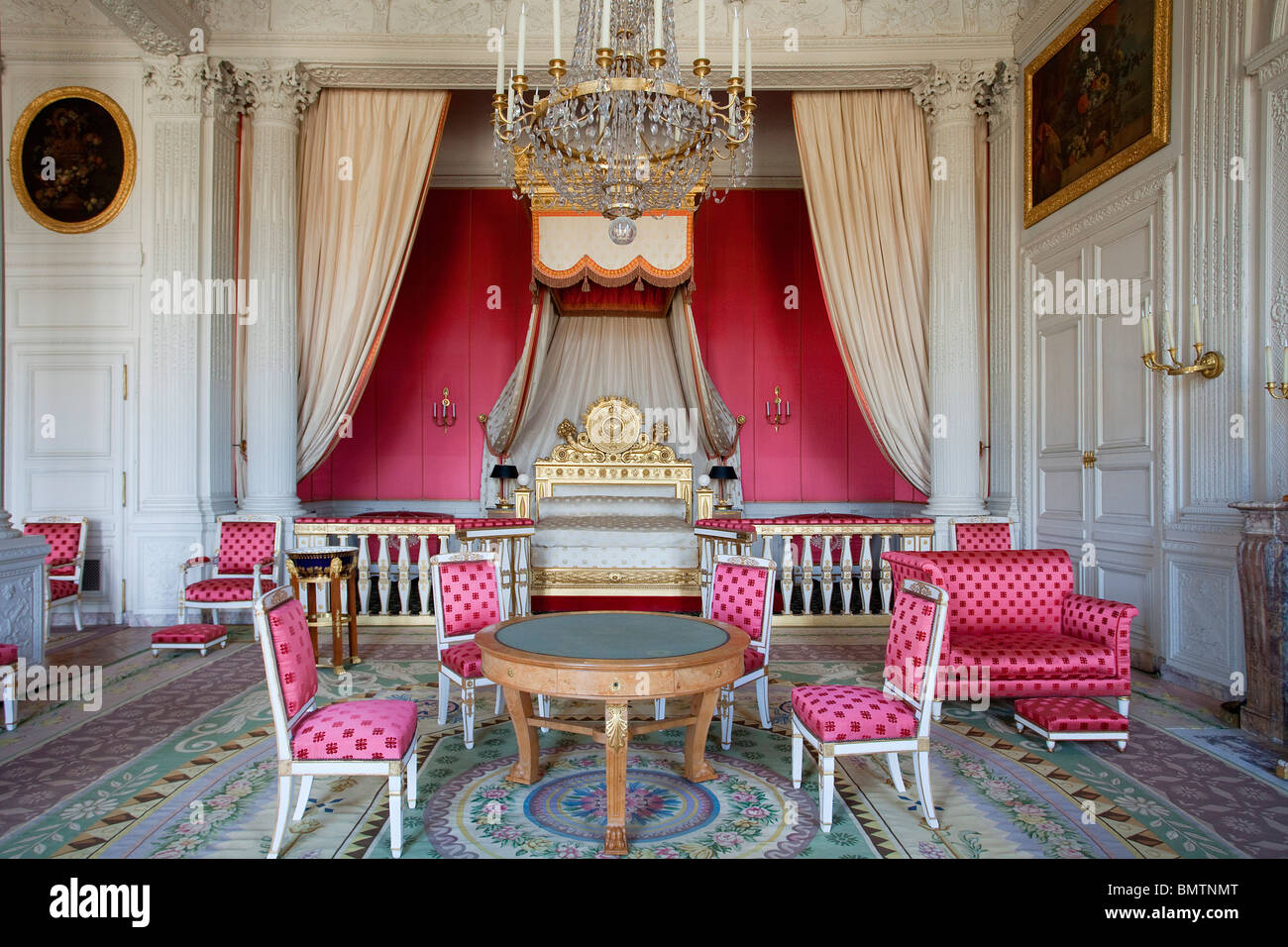 Chateau de Versailles, das Grand Trianon, die King-Schlafzimmer Stockfoto