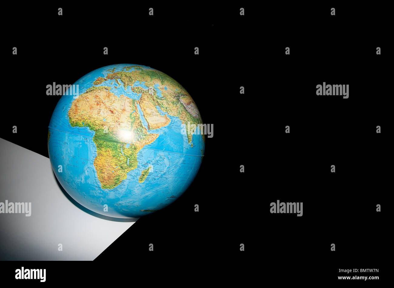 die Welt ist hängen in der Schwebe Stockfoto