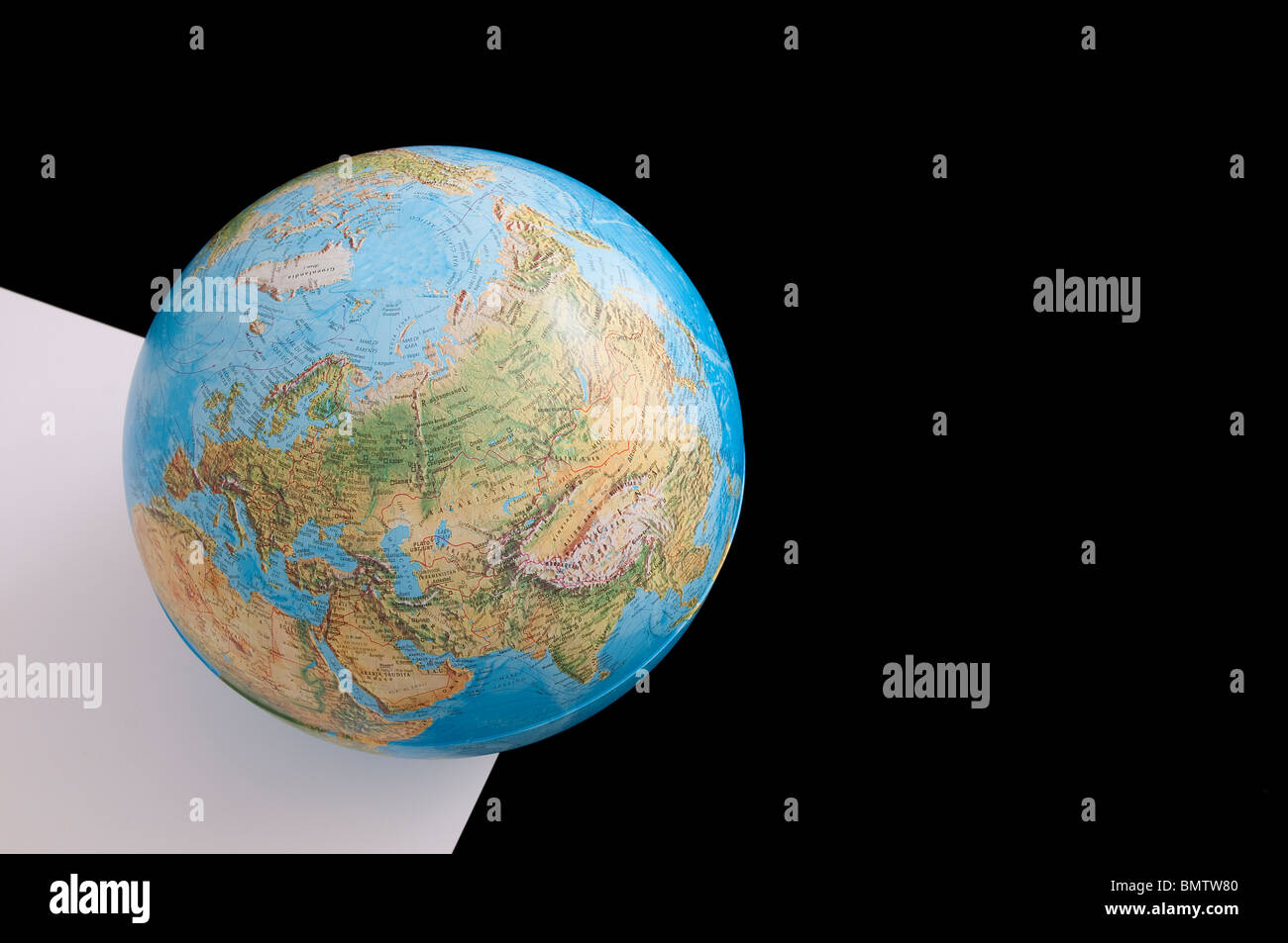 die Welt ist hängen in der Schwebe Stockfoto