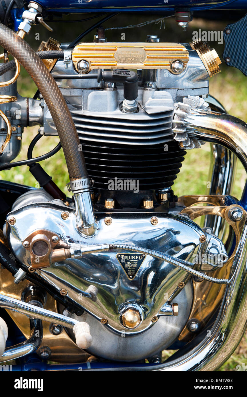 Benutzerdefinierte Triumph Trophy Motorrad Motor, Motorrad-Classic british Stockfoto
