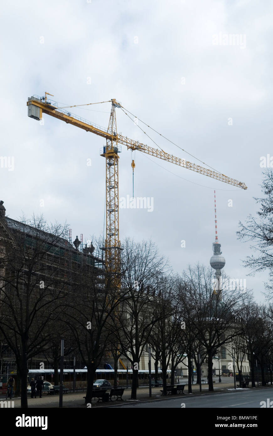 Baukran Berlin Deutschland Europa Stockfoto