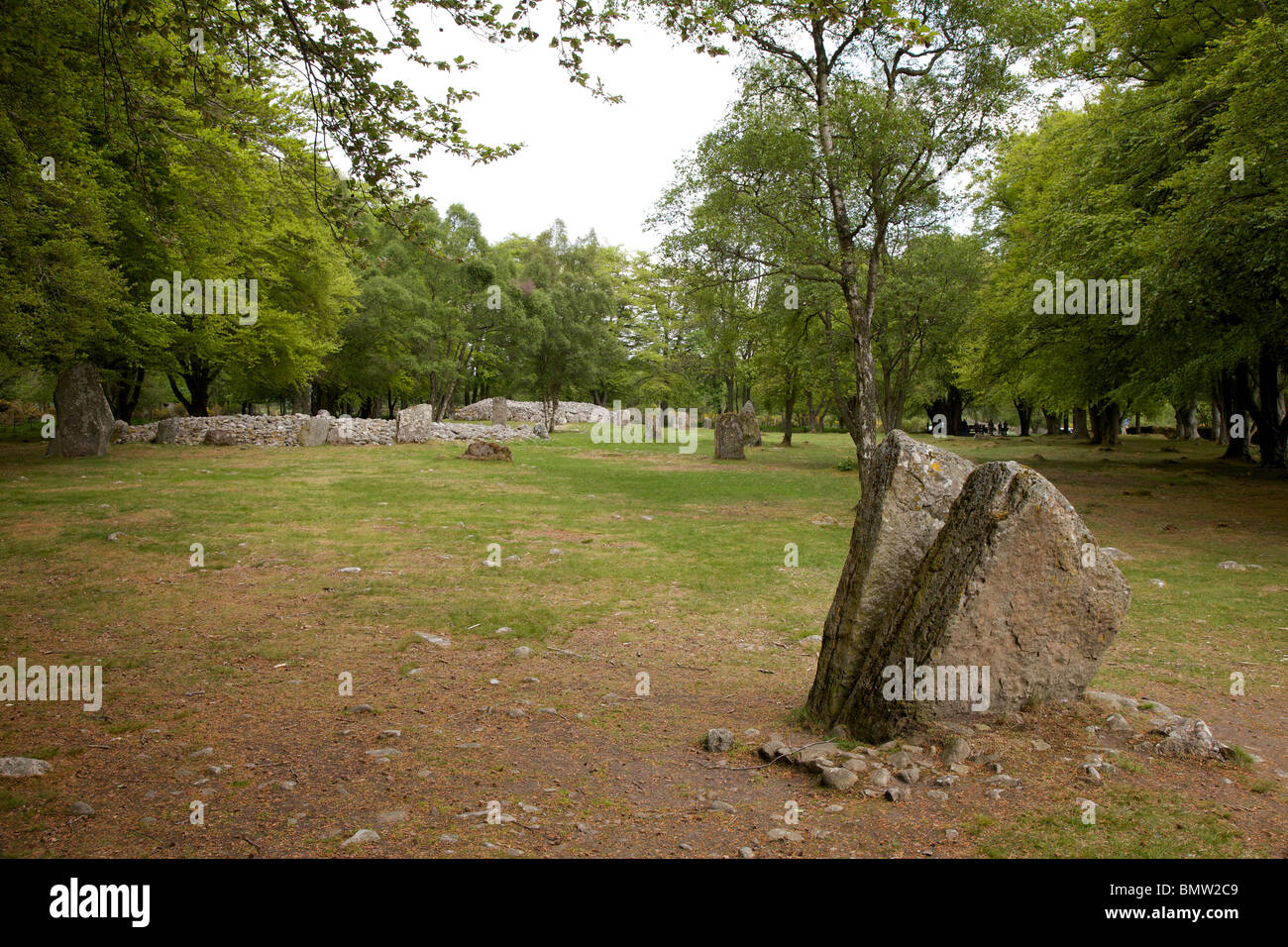 Balnuaran von Schloten prähistorischen Friedhof in der Nähe von Inverness, Schottland. 4000 JAHRE ALTEN RING CAIRN UND DURCHGANG GRÄBER Stockfoto