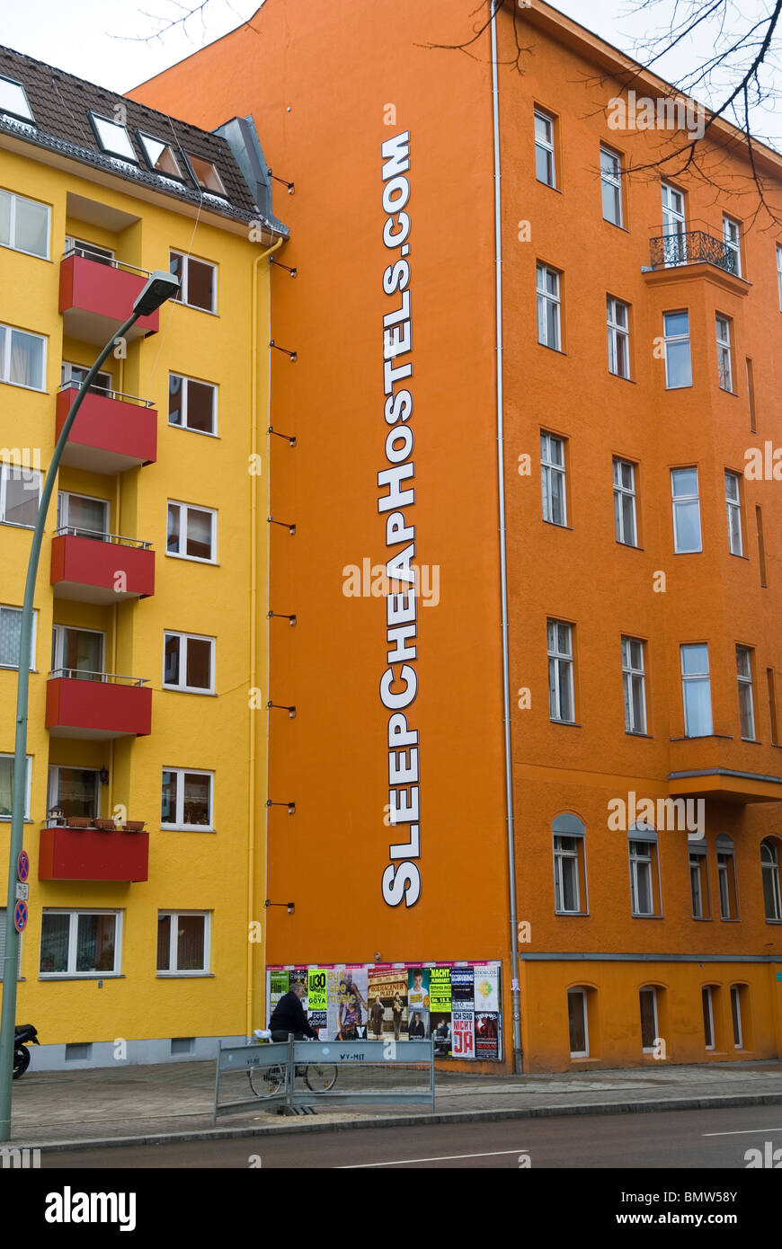 Schlafen Sie günstige Hostels Gebäude Berlin Deutschland Stockfoto
