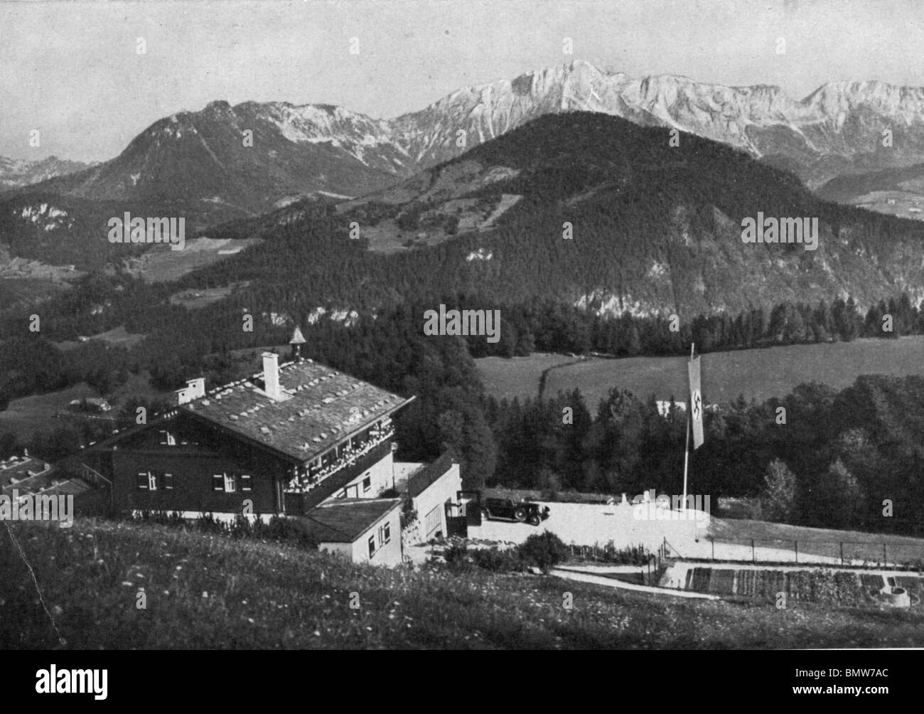 Adolf Hitlers Berghof bei Berchtesgaden in den bayrischen Alpen nach Hause Stockfoto