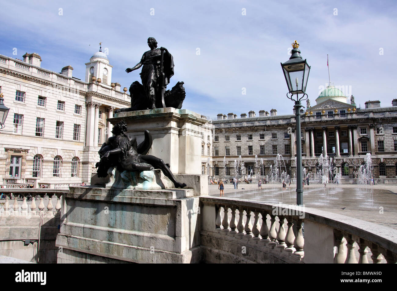 Innenhof, Somerset House, The Strand, City of Westminster, London, England, Vereinigtes Königreich Stockfoto