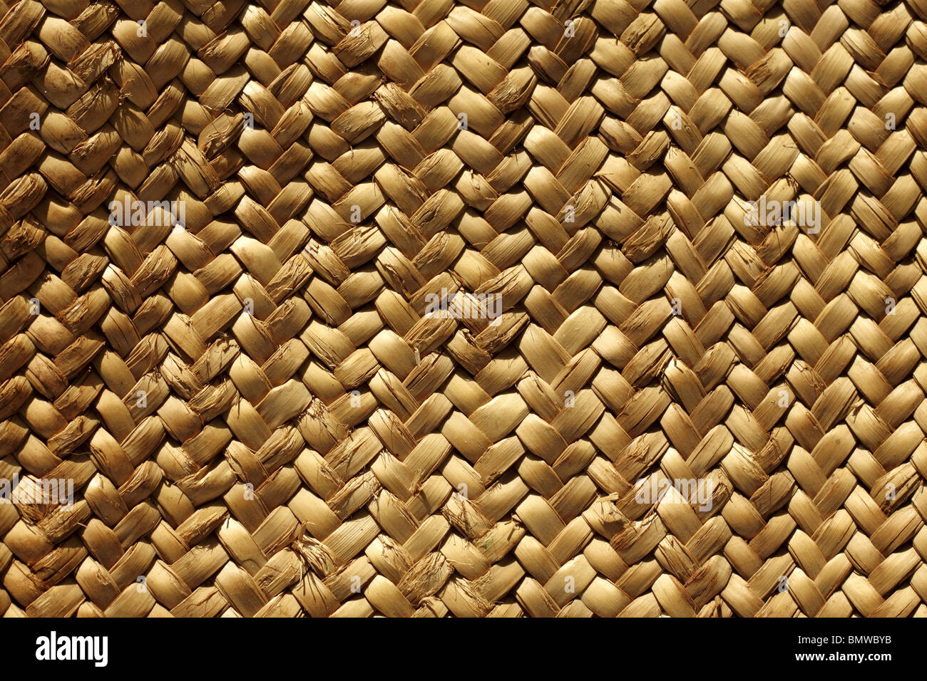 Handwerk weben Textur pflanzliche Naturfaser traditionelles Handwerk Stockfoto
