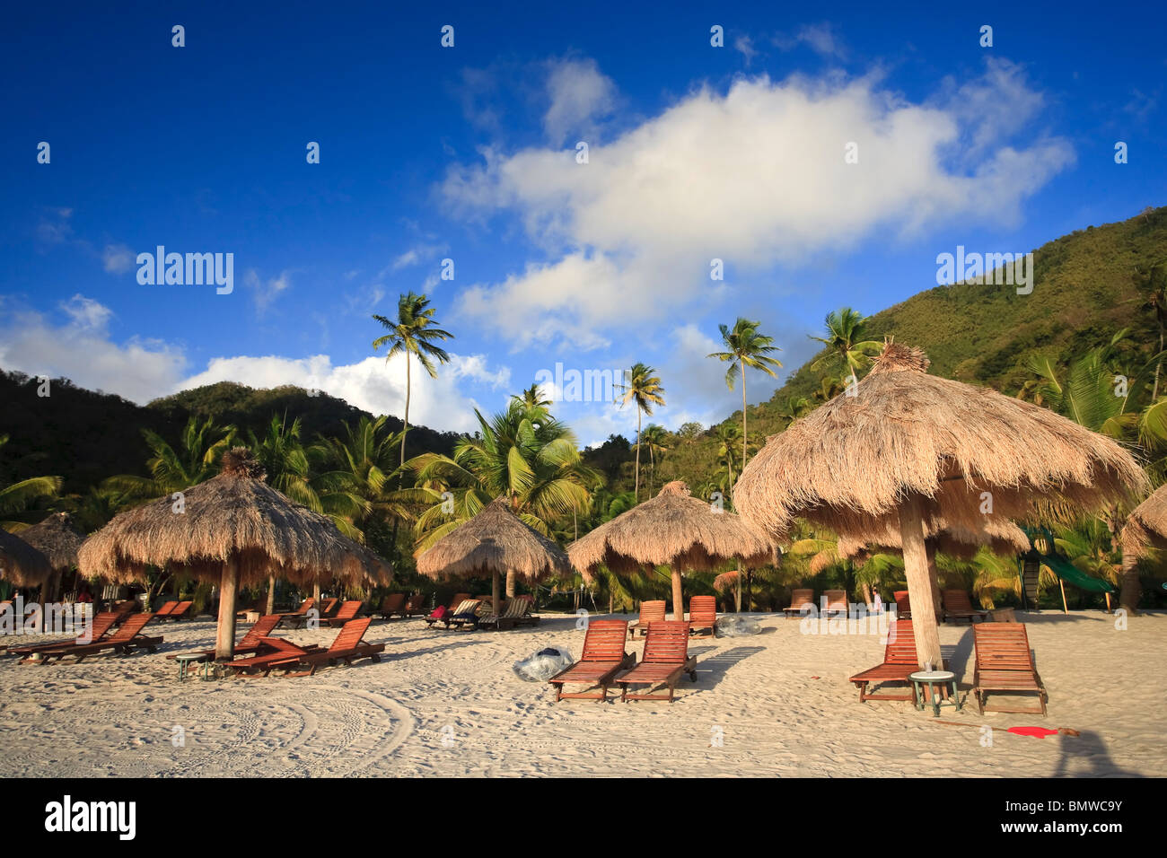 Karibik, St. Lucia, Anse des Pitons Beach (Anse Jalousie) Stockfoto