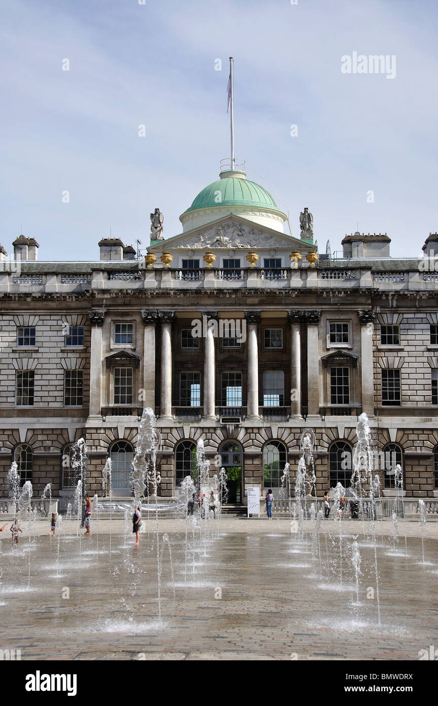 Innenhof, Somerset House, The Strand, City of Westminster, London, England, Vereinigtes Königreich Stockfoto
