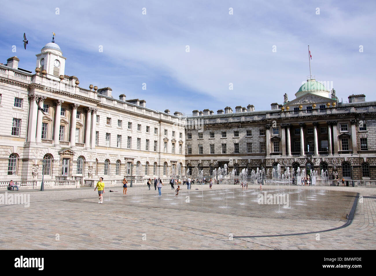 Innenhof, Somerset House, The Strand, City of Westminster, London, England, Vereinigtes Königreich Stockfoto