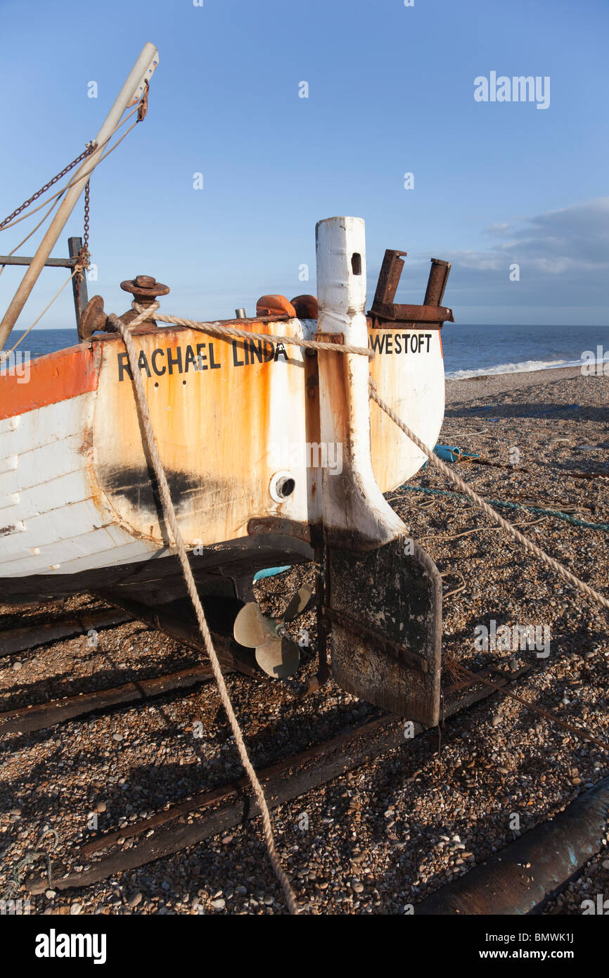 Fischerboot Aldeburgh Stockfoto