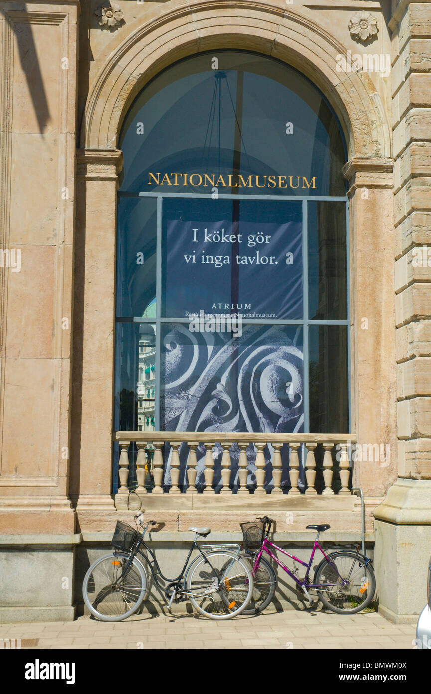 Fahrräder außerhalb Europas Nationalmuseum Stockholm Schweden Stockfoto