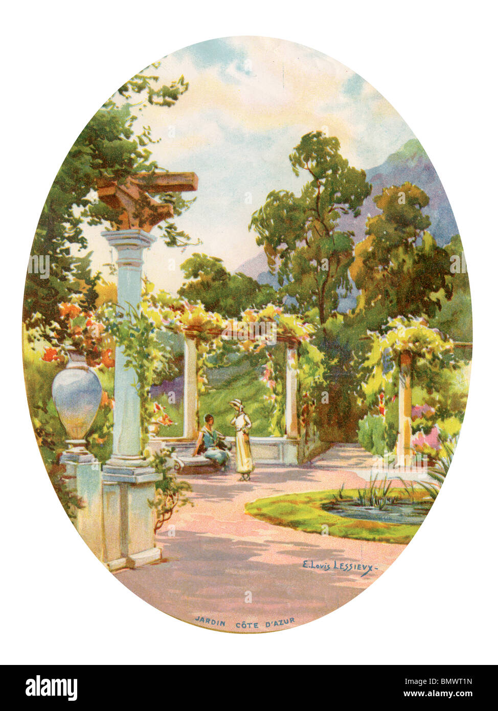 Garten in der Cote d ' Azur Stockfoto