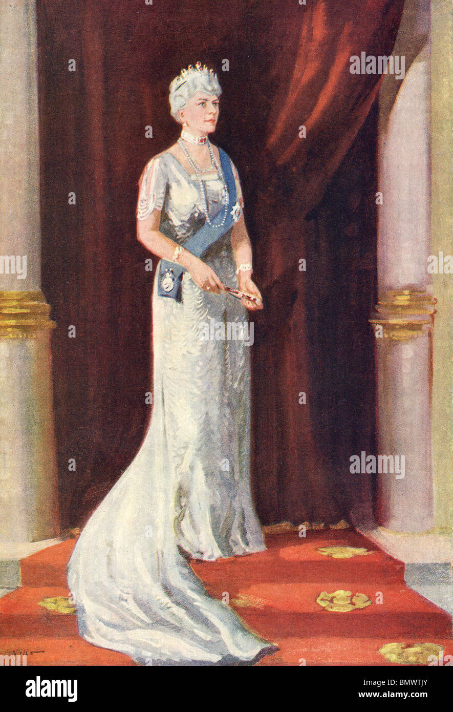 Ihre liebenswürdige Majestät die Königin silbernes Jubiläum 1935 Stockfoto