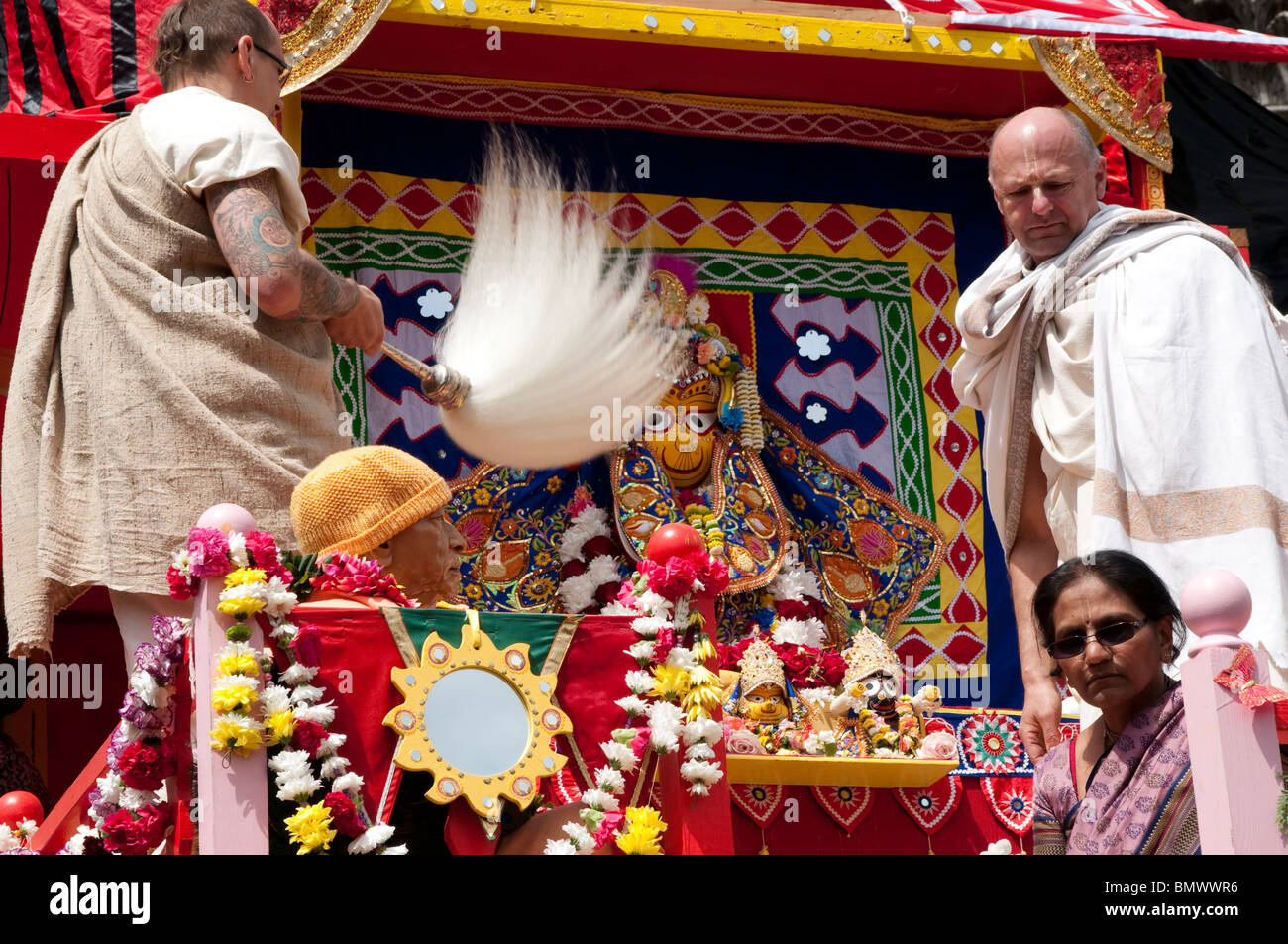 Hare-Krishna-Festival der Streitwagen, Trafalgar Square, London, 20. Juni 2010, UK Stockfoto Hare-Krishna-Festival der Streitwagen, Trafalgar Square, London, 20. Juni 2010, UK Stockfoto