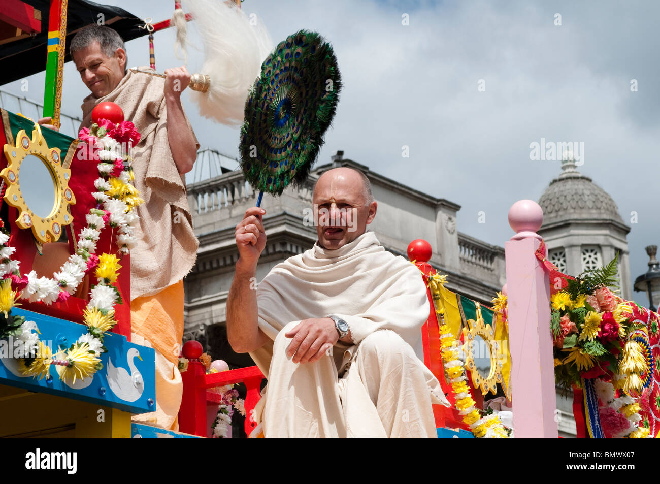 Hare-Krishna-Festival der Streitwagen, Trafalgar Square, London, 20. Juni 2010, UK Stockfoto Hare-Krishna-Festival der Streitwagen, Trafalgar Square, London, 20. Juni 2010, UK Stockfoto