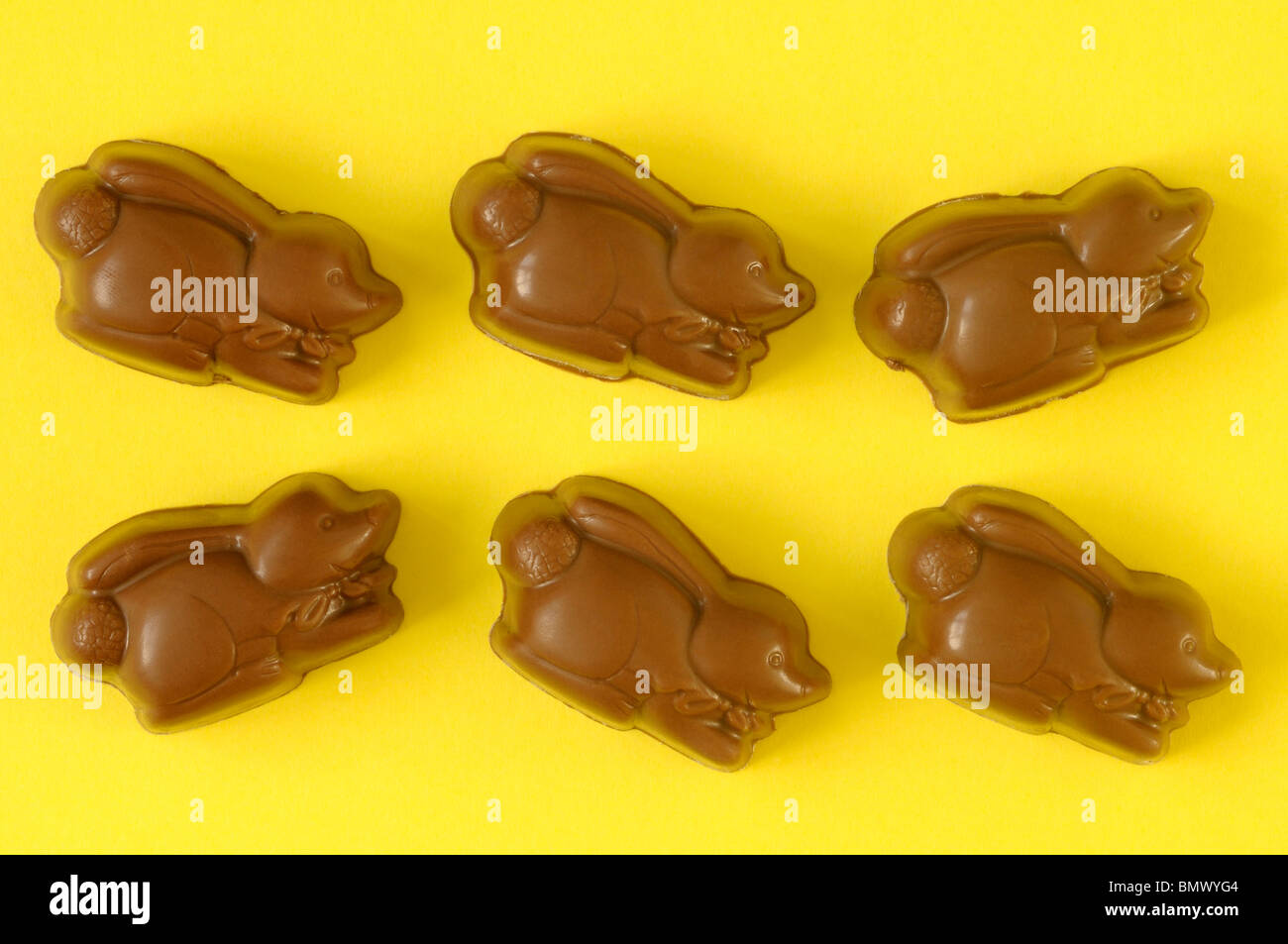 Schokoladen-Osterhasen Stockfoto