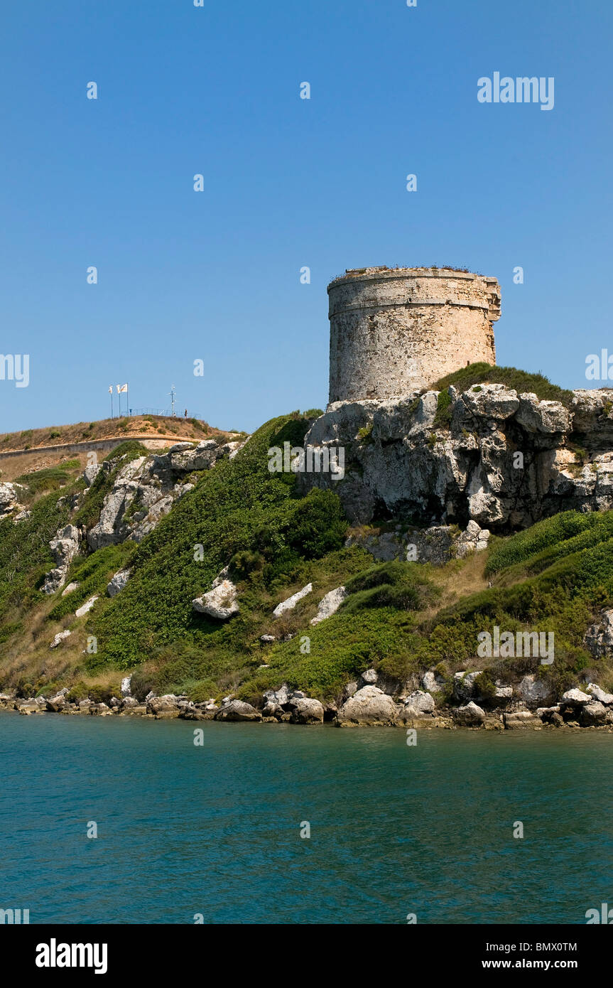 La Mola Befestigungsanlagen, Mahon, Balearen, Spanien Stockfoto