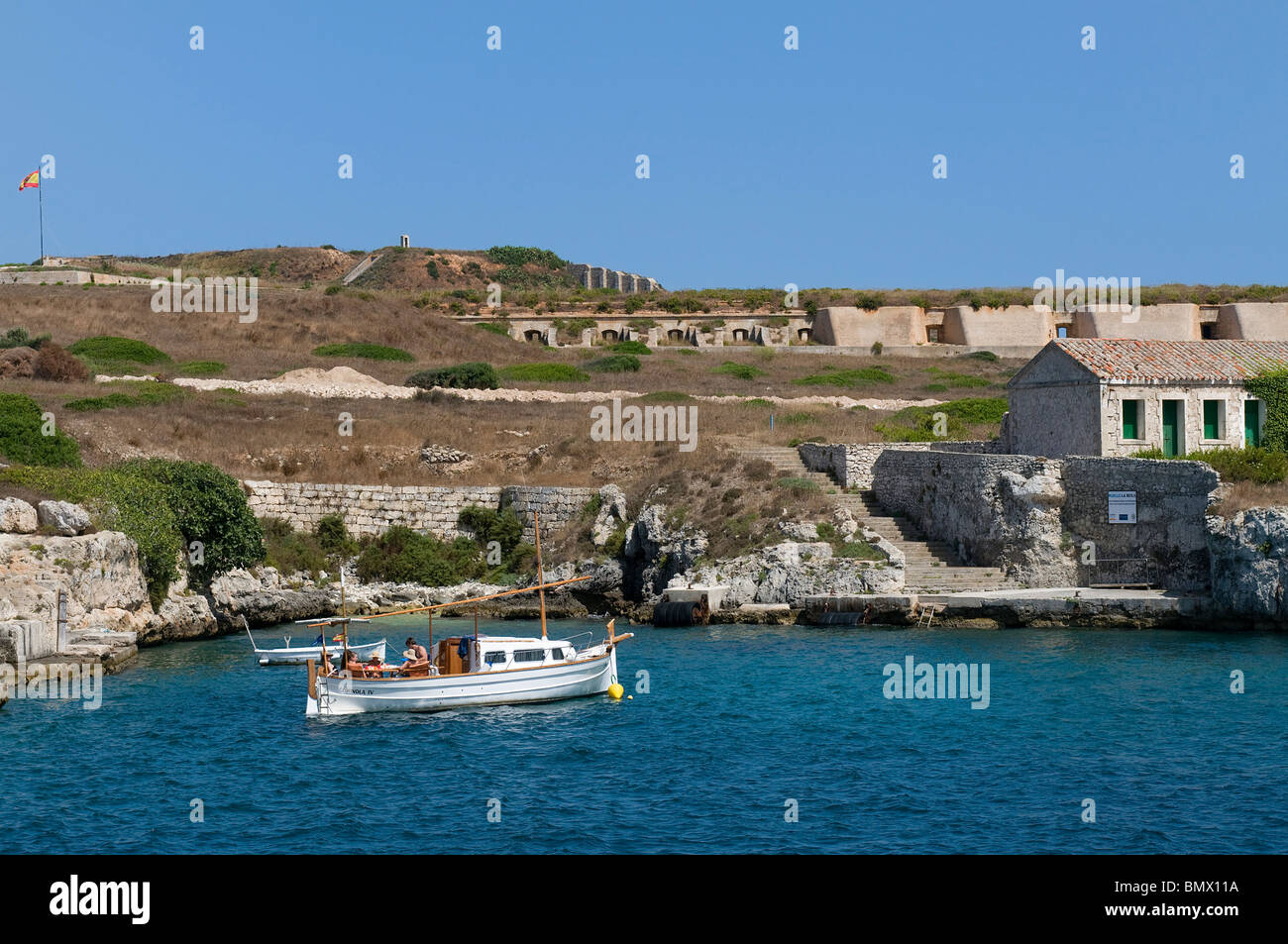 La Mola Befestigungsanlagen, Mahon, Balearen, Spanien Stockfoto