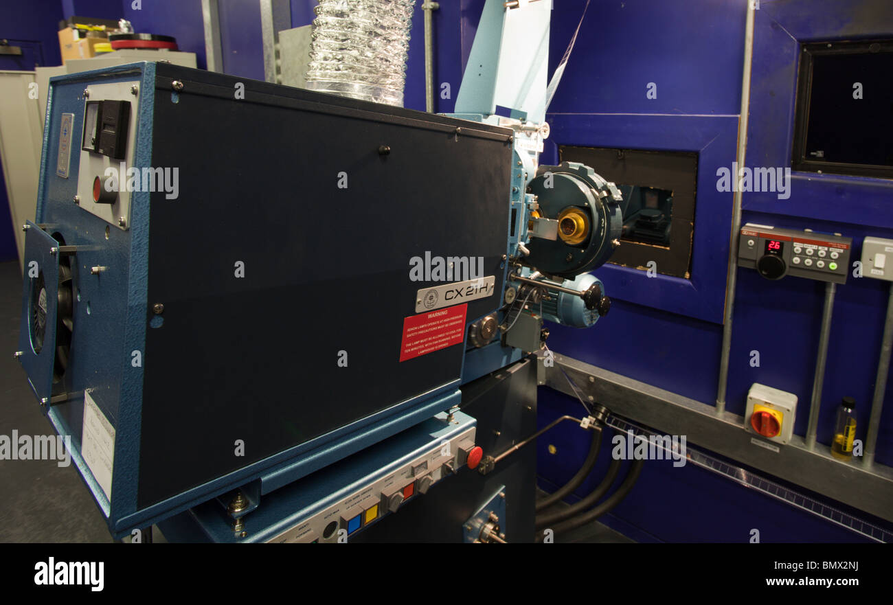 Durham Gala Theater und Kino Vorführraum Stockfoto