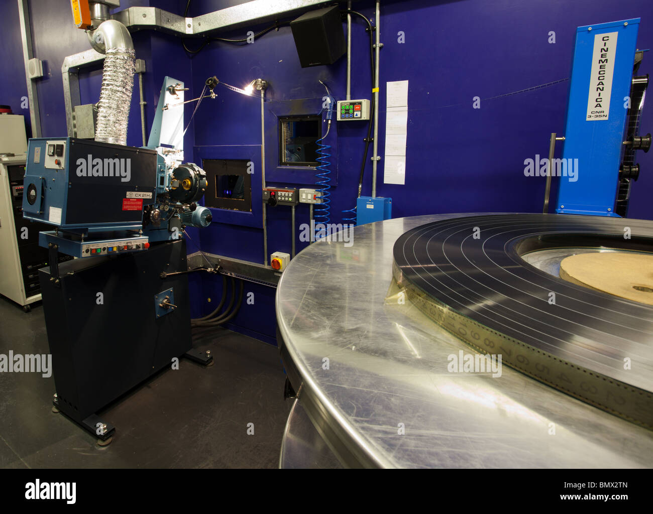 Durham Gala Theater und Kino Vorführraum Stockfoto