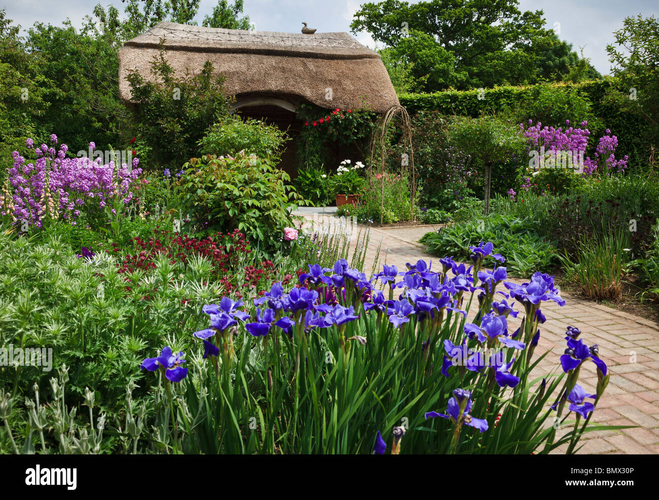 Der Cottage-Garten an der RHS Rosemoor Garten, Great Torrington, Devon, England Stockfoto