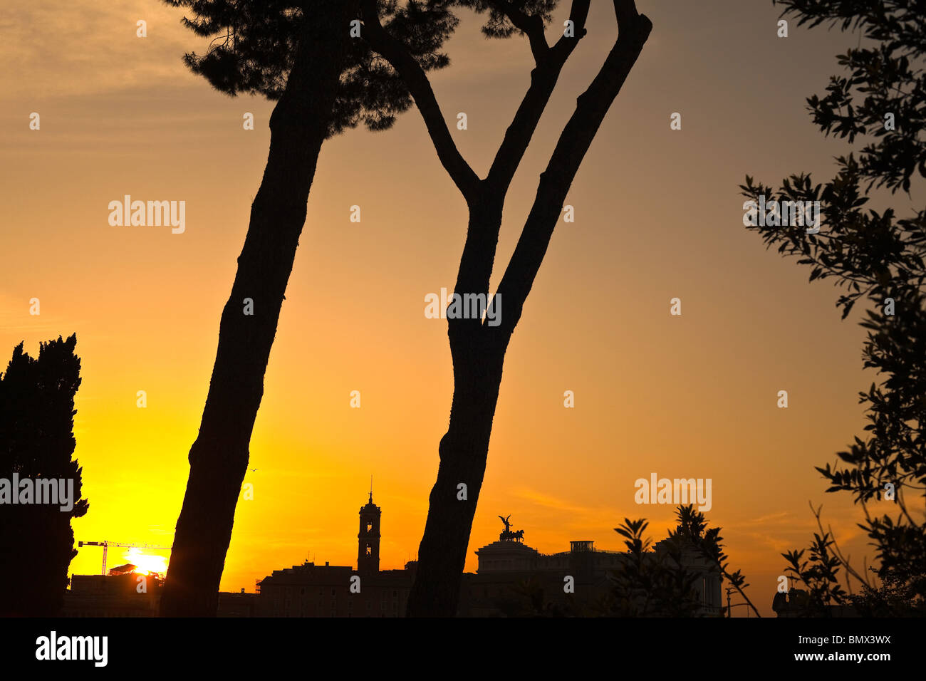 Italien, Rom, Abendhimmel, Il Vittoriano Stockfoto