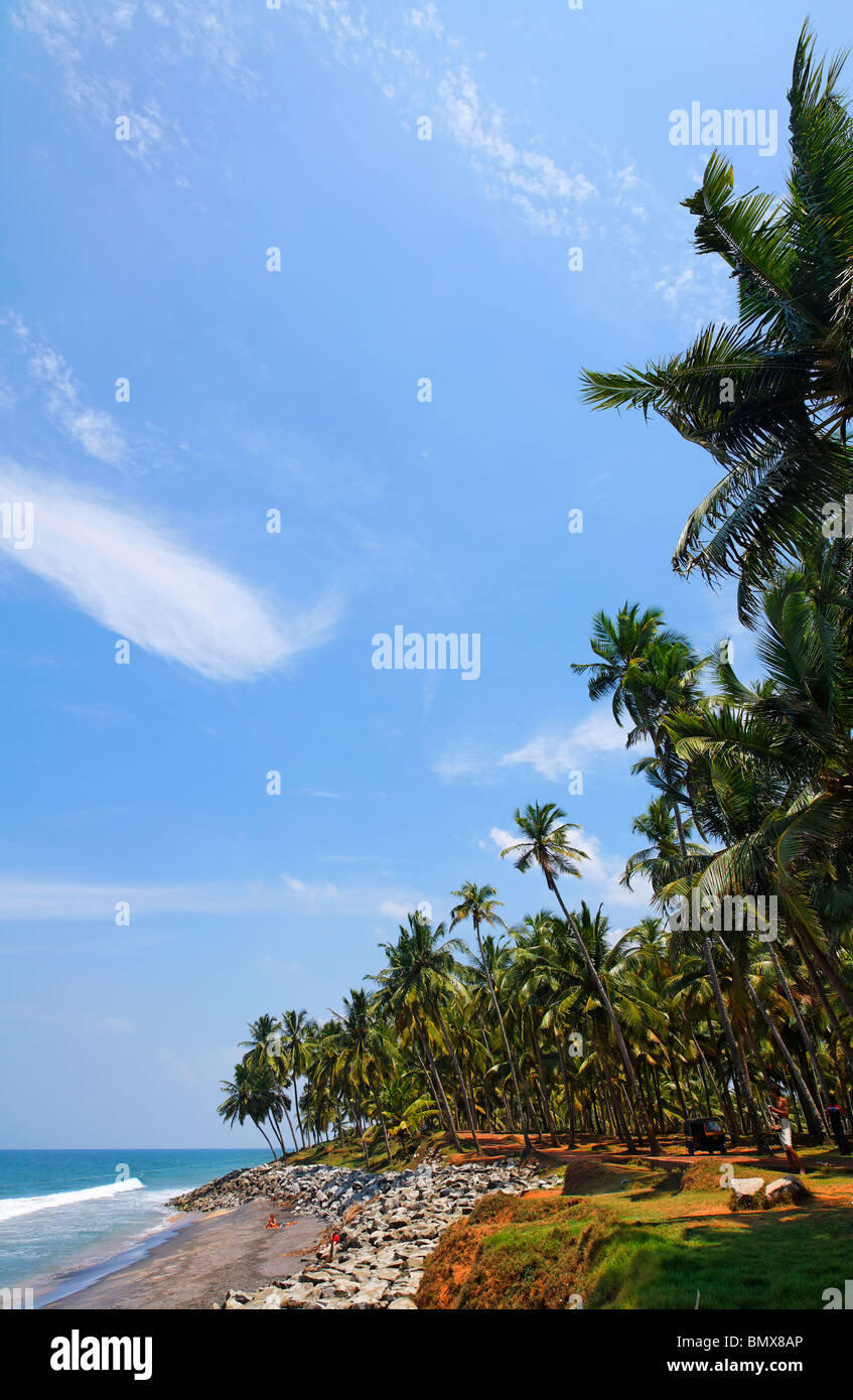 Die Küste, Varkala, Kerala, Indien Stockfoto