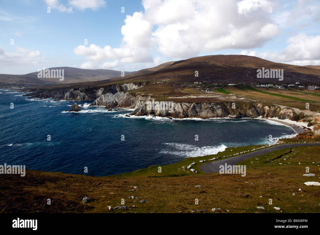 Die Küste der Atlantic Drive, Achill Island, Co. Mayo, westlichen Irland, Eire. Stockfoto