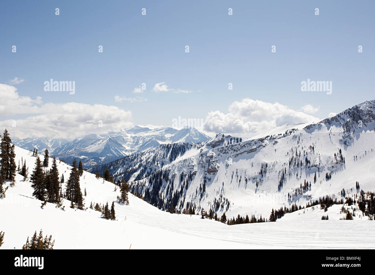 Skigebiet in Utah, usa Stockfoto